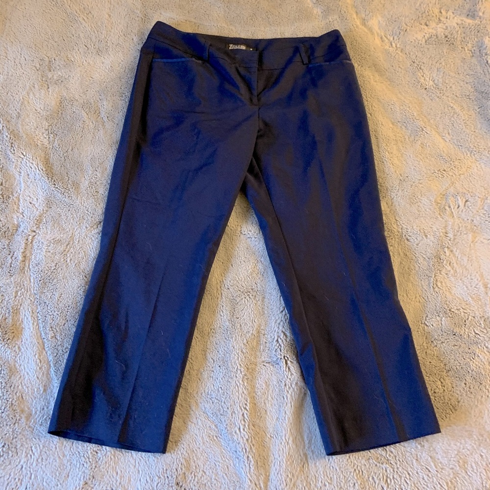 Blue Cropped Work Pants from New York and Company